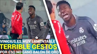 REPUDIABLES GESTOS de Vinicius con Arbitro y Rayo Vallecano que DEMUESTRA porque PERDIO Balon de Oro [upl. by Eyaj]