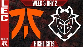 FNC vs G2 Highlights  LEC Winter 2024 Week 3 Day 2  Fnatic vs G2 Esports [upl. by Acnaiv]