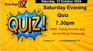 Saturday Night Quiz  19 October 2024 [upl. by Schaumberger]