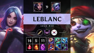 LeBlanc Mid vs Tristana Legendary  KR Master Patch 1421 [upl. by Eunice]