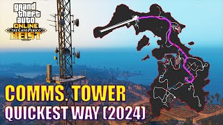 CAYO PERICO FASTEST Way to Communications Tower in 2024 Gather Intel Scope Out  GTA Online Heist [upl. by Madelaine]