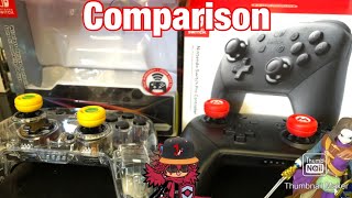 Official Nintendo Switch Pro Controller Vs PDP afterglow wireless controller Comparison [upl. by Aivek]