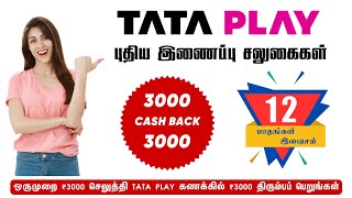 TATA PLAY NEW CONNECTION OFFERS  3000 TO 3000 CASH BACK OFFERS  TATA PLAY RECHARGE OFFERS [upl. by Cai]