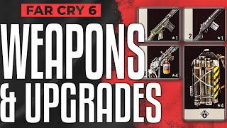 Far Cry 6 WEAPONS How To Upgrade Customize and Unlock Weapon Gadgets [upl. by Sylvia]