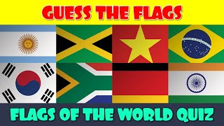 50 Countries Guess the Flag Quiz [upl. by Anawak807]