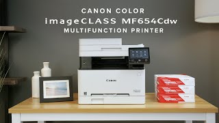 Canon Color imageCLASS MF654Cdw Multifunction Laser Printer [upl. by Burkle33]