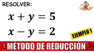 Método de reducción suma y resta Sistemas de ecuaciones de 2x2 Ej 1 [upl. by Ordnassela667]