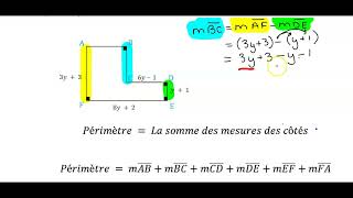 Sec 2 Expression algébrique réduite représentant le périmètre dune figure [upl. by Agarhs]