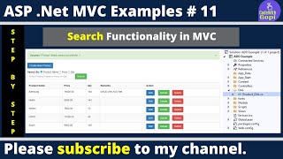 Implementing search functionality in asp net MVC  MVC Tutorial for beginners  MVC Examples [upl. by Tonia]