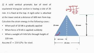 Lecture 13  A complete course on Strength of materials Examples on Strain Energy amp impact loading [upl. by Grobe]