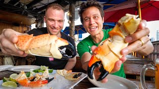 COLOSSAL Crab Claws 🦀 Ultimate MIAMI FOOD TOUR  Florida USA Part 2 [upl. by Farman]