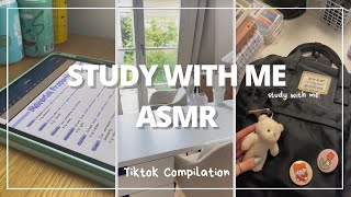 STUDY WITH ME ASMR₊˚🖇️✩˚🎧♡  TikTok Compilation [upl. by Ybreh]