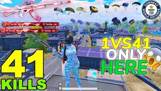 41KILLS😱 WORLD RECORD😍 1VS41 ONLY in POLYANA I SOLO VS SQUAD PUBG Mobile GAMEPLAY [upl. by Alrac770]