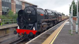 Steam Dreams Britannia 70000 🚂 Leaving Chichester for Sidings The 8th of September 2024 [upl. by Pantia]