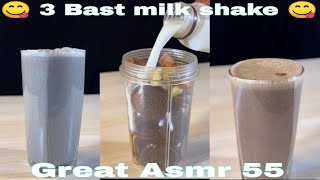 3 Bast milk shake Greatasmr1 chocolate milkshake chocolatemilkshakewithouticecream video [upl. by Annil]