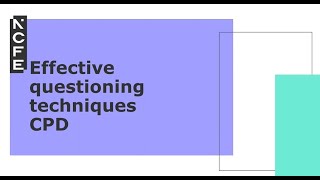 CPD English Effective Questioning Techniques [upl. by Nuhsar]