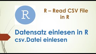 Datensatz in R einlesen [upl. by Lerrud]