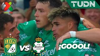 ¡MARAVIÑAS Federico Viñas anota el gol del empate  León vs Santos  Liga Mx  CL2024 J3  TUDN [upl. by Yziar846]