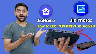 Jio Fiber Set Top Box  Jio Photos  How to Use Pen Drive in Jio Fiber Set Top Box Jio Home App Use [upl. by Eneleh]