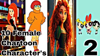 Top 10 Female Cartoon Characters Of All Time Part2 viral top10 cartoon animation [upl. by Yecak]