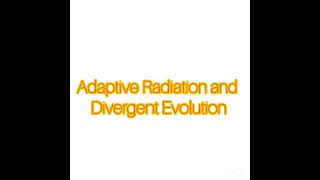 Adaptive Radiation and Divergent Evolution AnthropologyInsightsforUPSCNET [upl. by Newbill319]