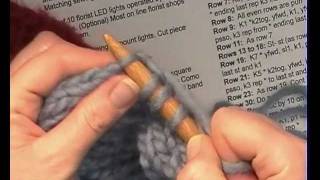 KNITTING TECHNIQUES  How to pick up stitches for a button band or neckline using a chunky yarn [upl. by Enale]