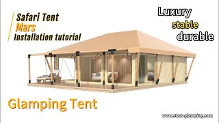 Mars  Safari Tent  How to Build A Glamping Tent [upl. by Osy]