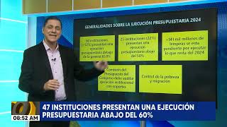 47 instituciones presentan una ejecución presupuestaria abajo del 60 [upl. by Mandler393]