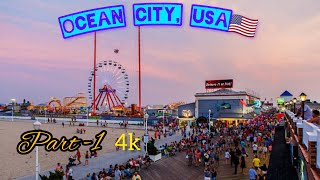 Ocean City Maryland 🏖️  Ultimate Beach Getaway in 4K 🌊  Boardwalk Sunsets amp Fun Part 1 [upl. by Ateekram616]