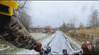 Snow has finally landed biking to market muna kawanders pinoyabroad finland ofwlife winter [upl. by Ettenoj470]