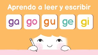 Aprender a leer las sílabas ga go gu ge gi [upl. by Ojillib]