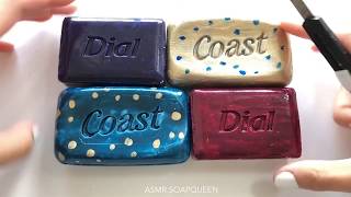 Coast VS Hard DIAL soaps cutting different textures and colors ASMR [upl. by Ydnyc]