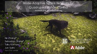 SIGGRAPH 2018 ModeAdaptive Neural Networks for Quadruped Motion Control [upl. by Nnil]