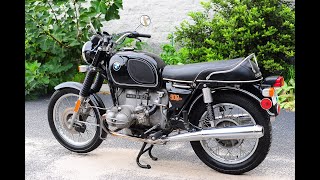 1974 BMW R906 cold start up [upl. by Nohtanhoj]