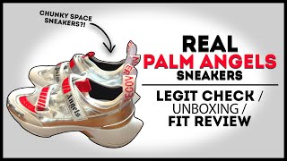 LEGIT PALM ANGELS Recovery Sneakers  How to tell  unboxing amp fit review [upl. by Detta]