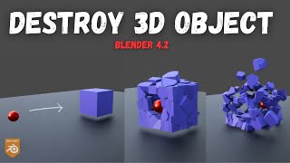 Blender Tutorial Destroying Objects into pieces Blender 42 [upl. by Romonda]