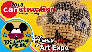 2018 CANstruction Disney Exhibit  Orange County  South Coast Plaza amp ARTIC [upl. by Irrok604]