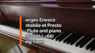 Piano Part  Enesco Cantabile et Presto for Flute and Piano Cantabile ♩66 [upl. by Ynhoj]