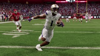 Washington vs Rutgers  NCAA Football 927 Full Game Highlights College Football 25 Sim [upl. by Ardnad355]