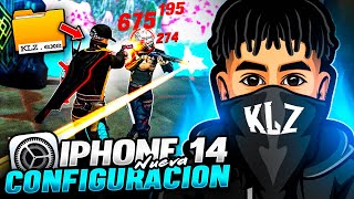 Configuración para iPhone 14 Pro MAX ⚙️ SENSIBILIDAD KLZ Free Fire 🔥 [upl. by Erlinna644]