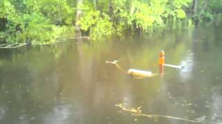 Raw Video Hurricane Isaac leaves flooding in Madisonville [upl. by Ahsytal646]