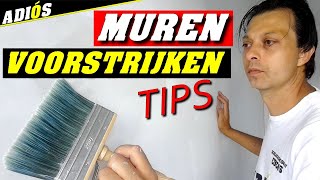 VOORSTRIJK AANBRENGEN  Voorstrijken stucwerk en daarna muren verven Tips bij voorstrijken muren [upl. by Desdemona838]