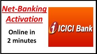 ICICI bank net banking registration online [upl. by Adnolaj]