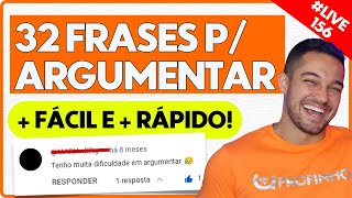 Como ARGUMENTAR bem em qualquer REDAÇÃO LIVE156  Profinho [upl. by Attenoj]