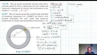 12–176 Kinematics of a Particle Chapter 12 Hibbeler Dynamics Benam Academy [upl. by Regazzi]