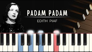 Padam Padam Edith Piaf MIDI  tutorial  piano sheets [upl. by Hteboj500]