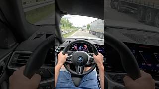 Crazy 544PS  BMW I4 M50 Acceleration on German Autobahn [upl. by Aicekat49]