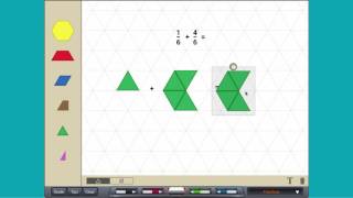 Adding Fractions Like Denominators  with Pattern Blocks [upl. by Angrist839]