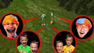 DRONE CATCHES BLIPPI WITH FRIENDS VLAD AND NIKI ON CAMERA Full Movie English [upl. by Sergias]