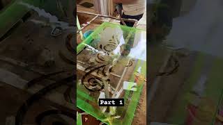 Acid etching design on glass reels viralvideo interiordesign ronaldo youtube trending [upl. by Claus]